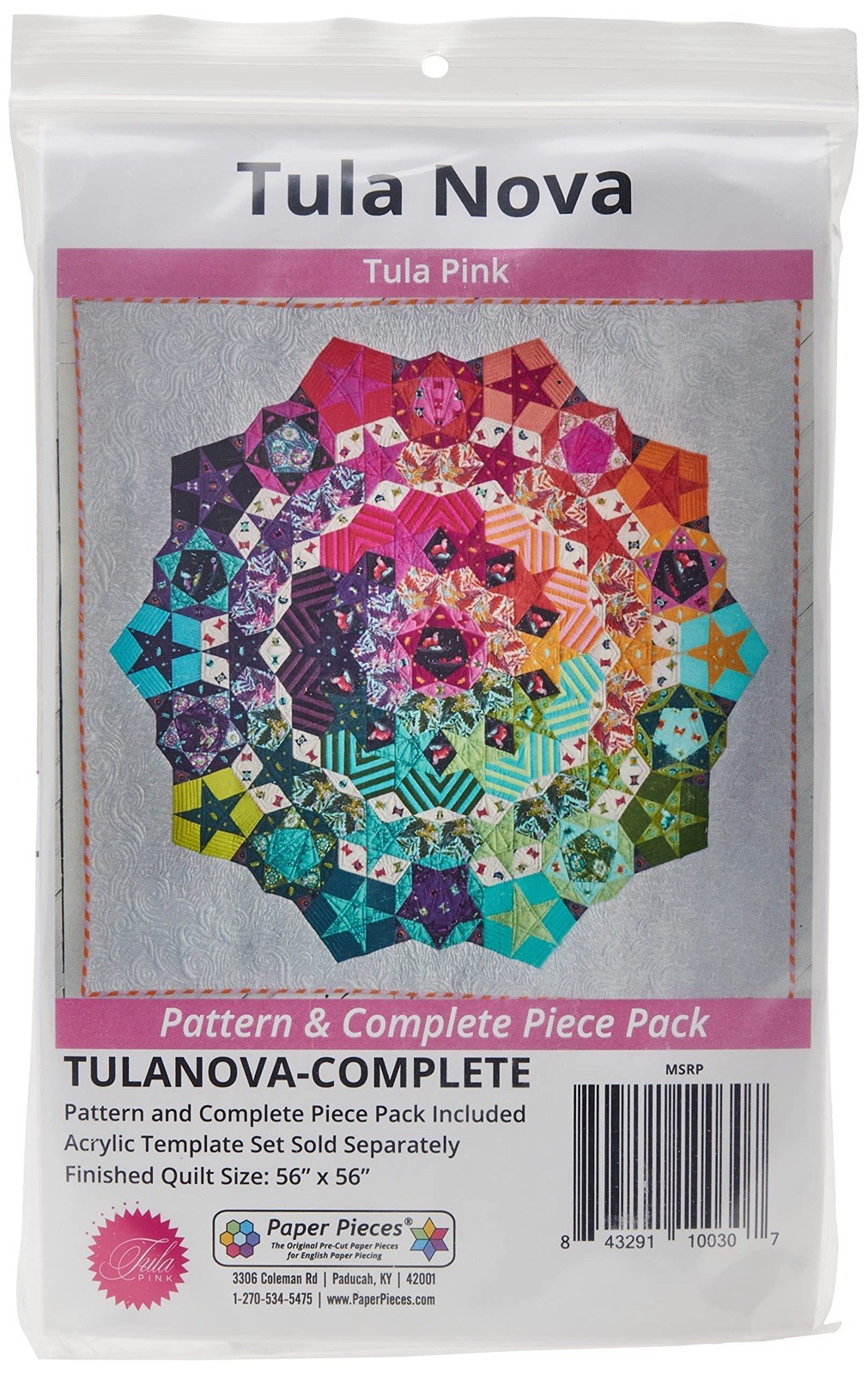 🔥Tula Nova Quilt Pattern and Paper Piece Pack Complete Set by Tula Pink 56x56
