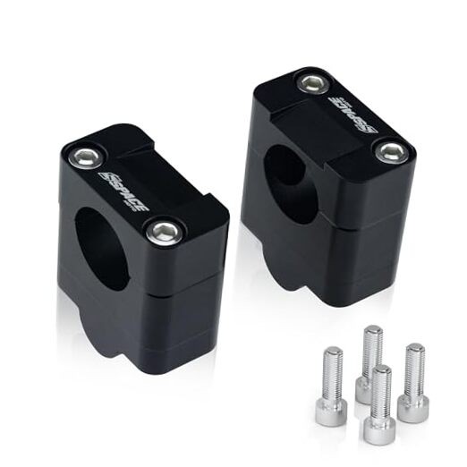 Universal Motorcycle Dirt Bike Handlebar Riseers, 7/8'' 22mm Motorcycle Black