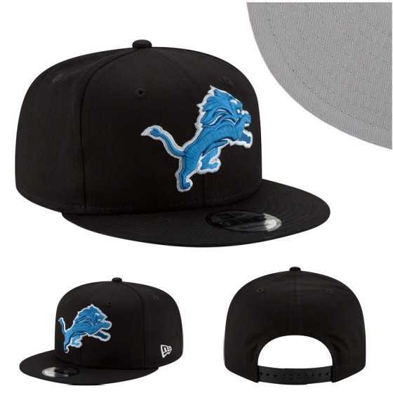 Men's Lions BLACK ERA Adjustable  Cap 9FIFTY Snapback Hat