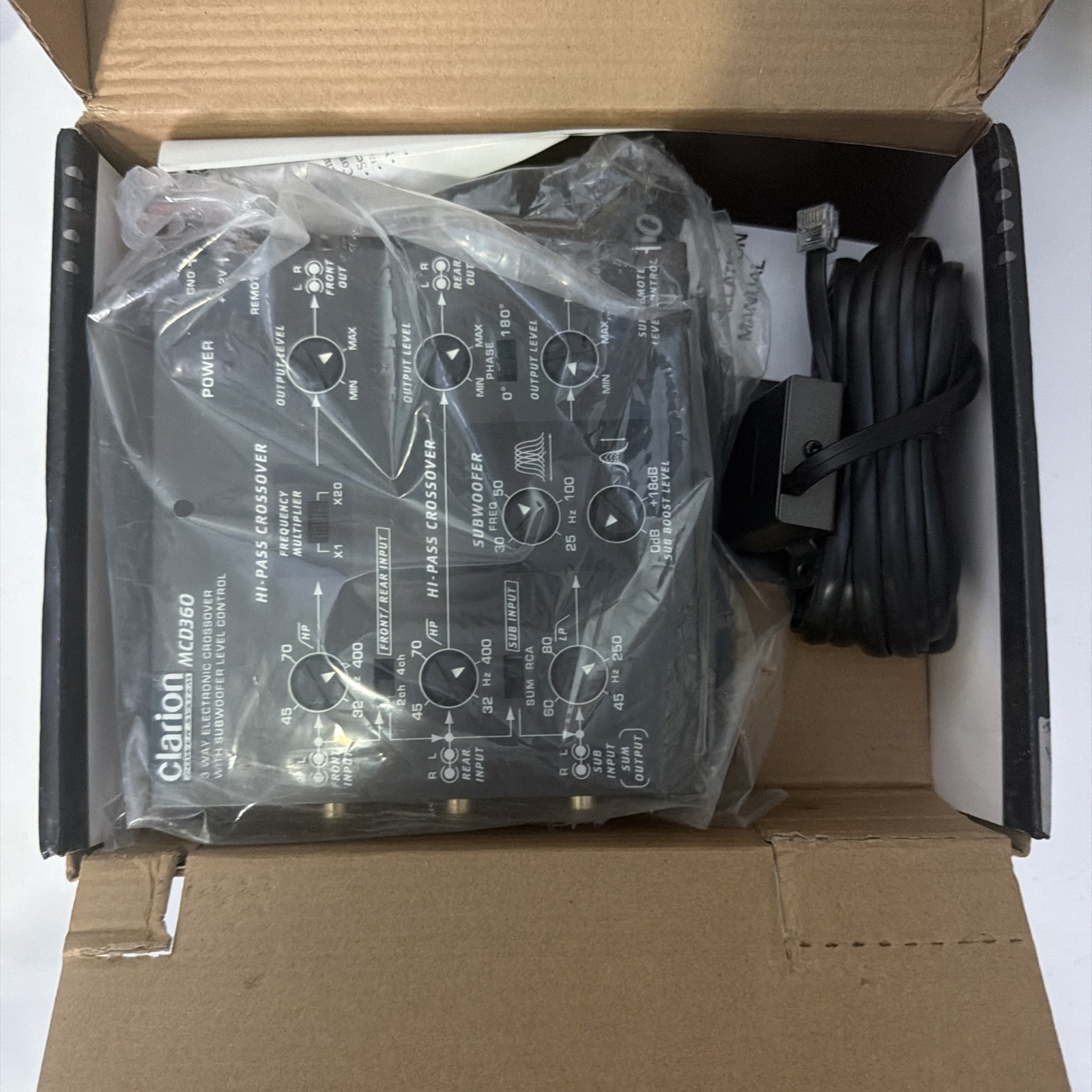 Clarion Mobile Electronics Mcd360 3 Way 6 Channel Electronic Crossover with S...