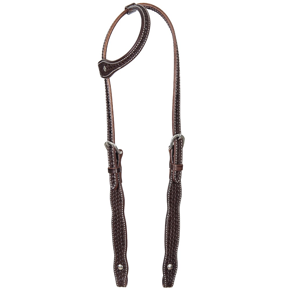 HILASON American Leather Horse One Ear Headstall Working Tack Tan | for Horses
