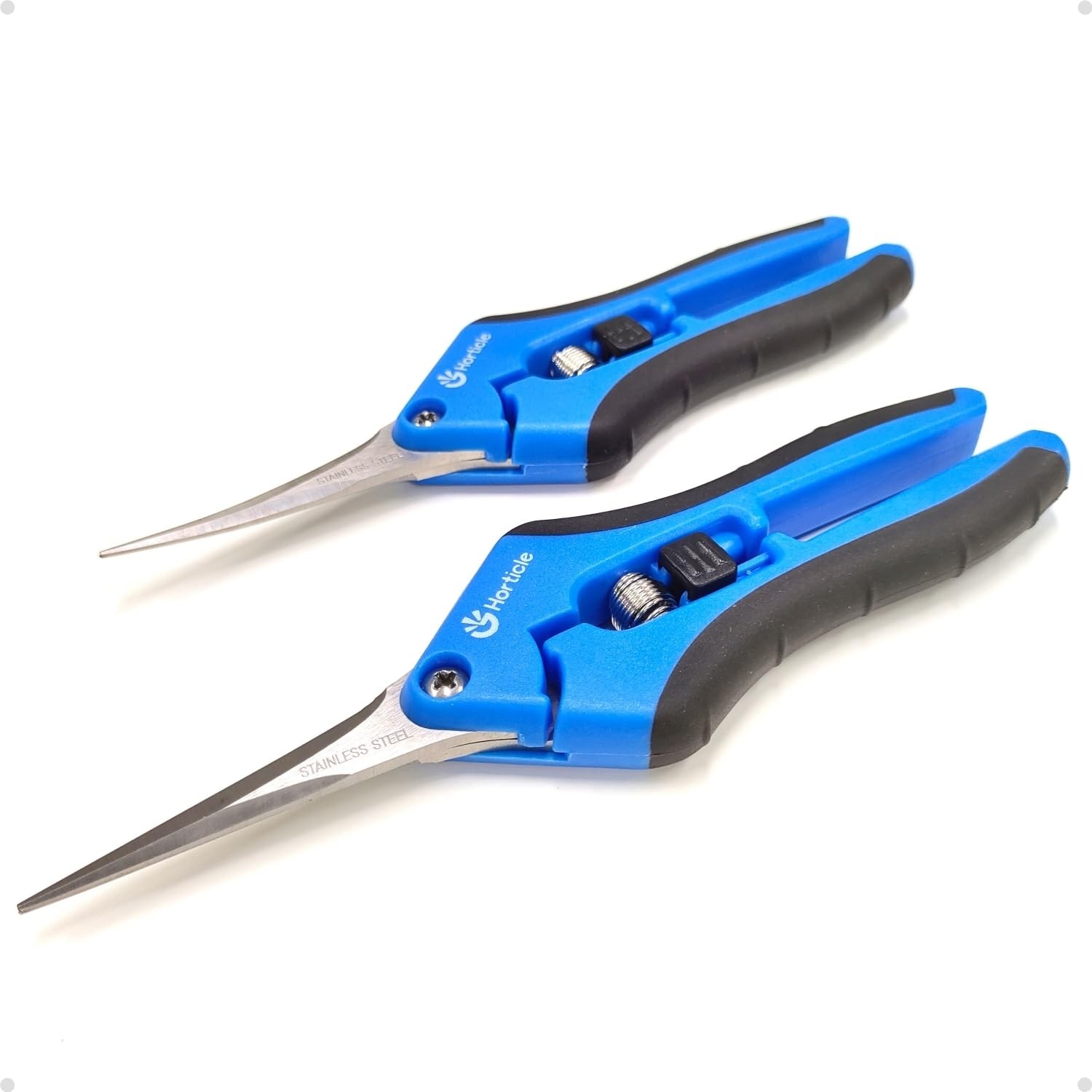 6.5" Garden Scissors Pruning Shears: 2 Pack of Trimming Scissors for Small Pl...