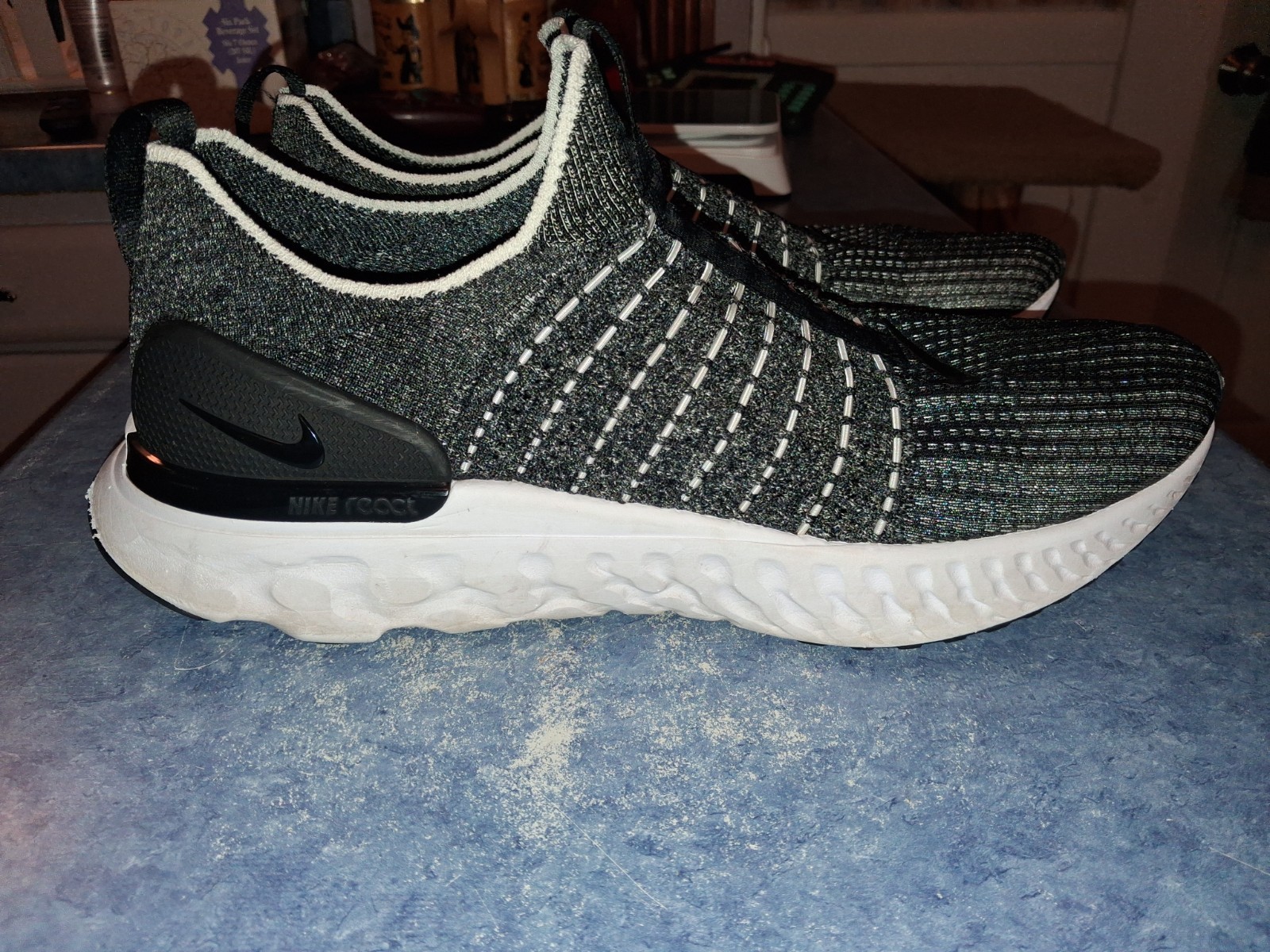 Men’s Nike React Phantom Run Flyknit 2 Oreo CJ0277-003 Size 12.5 Nice&Clean!
