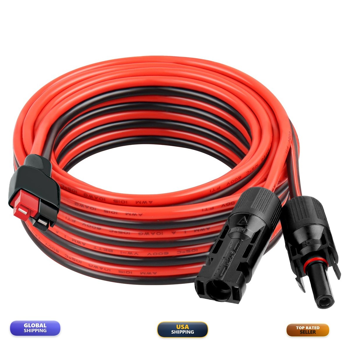 10AWG Solar Anderson Extension Cable 20FT for Solar Power Systems