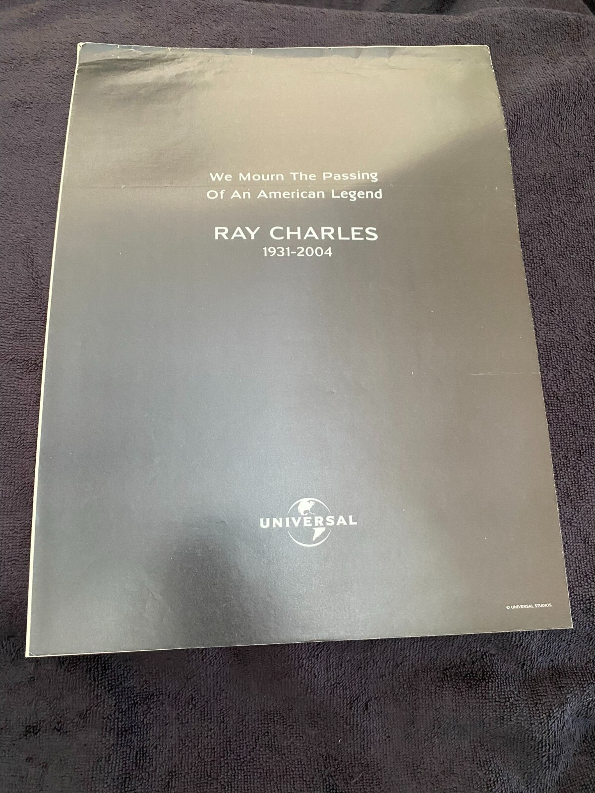 RAY CHARLES 1931-2004 tribute ad "We Mourn the Passing of an American Legend."