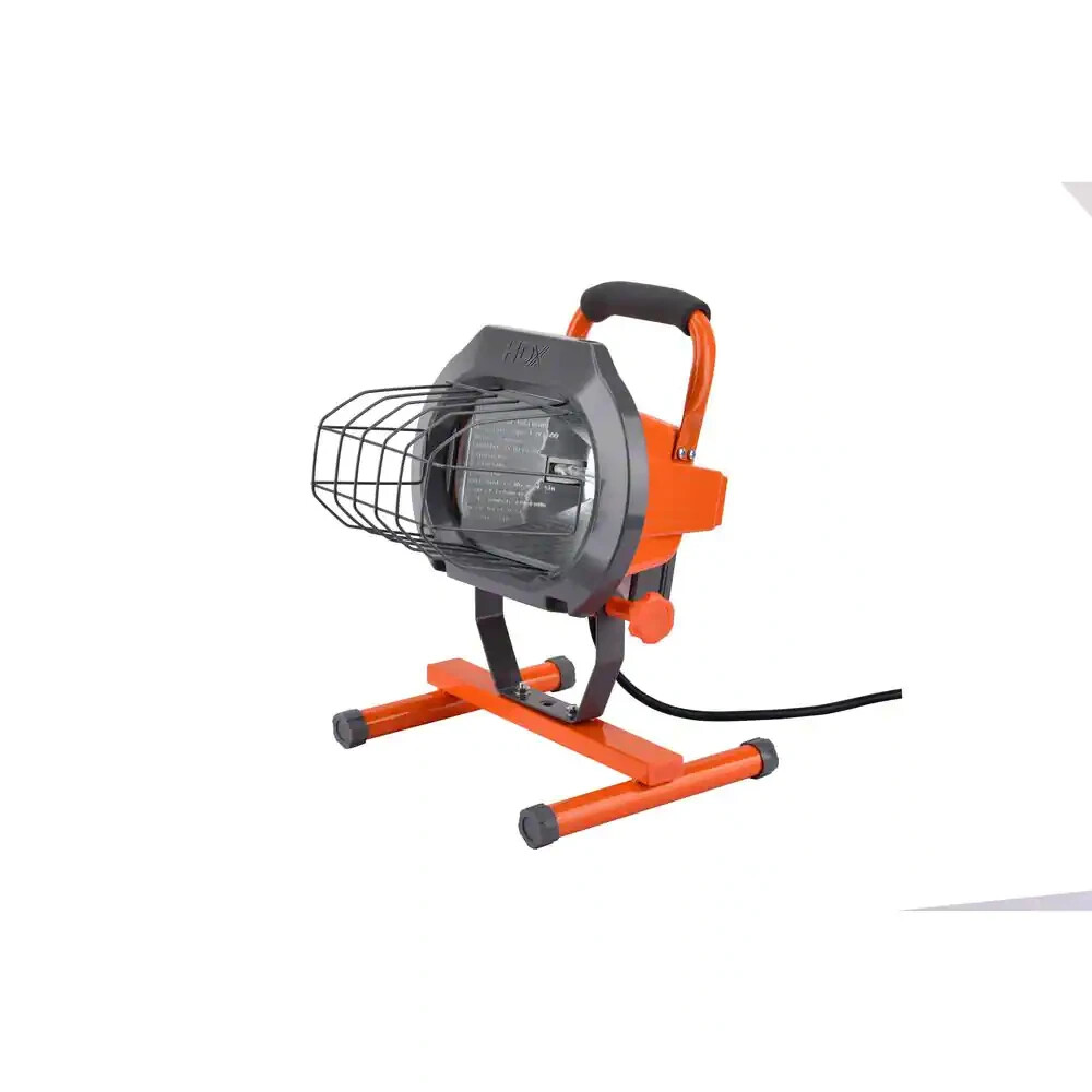 HDX 600-Watt Halogen Portable Work Light w/ Adjustable Head, 5 ft Power Cord