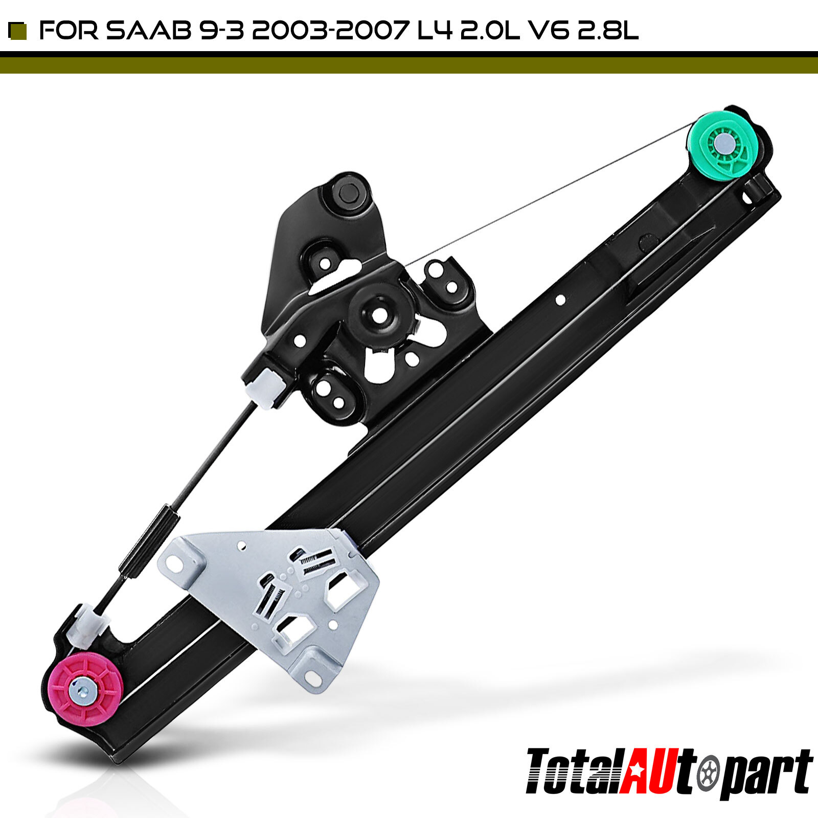 Power Window Regulator for Saab 9-3 2003 2004 2005 2006 2007 Rear Driver Left