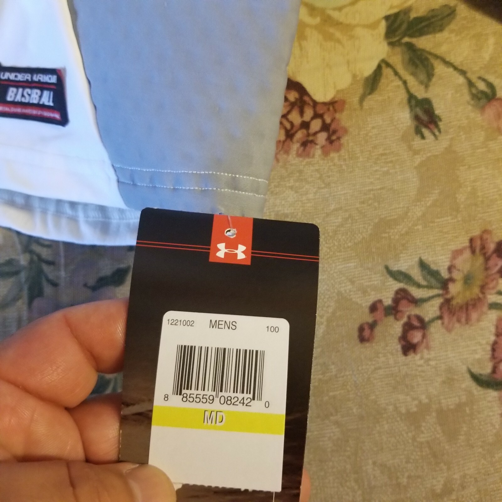 UNDER ARMOUR BASEBALL COMPRESSION SHIRT - MEDIUM - GRAY - THROWBACK - NWT