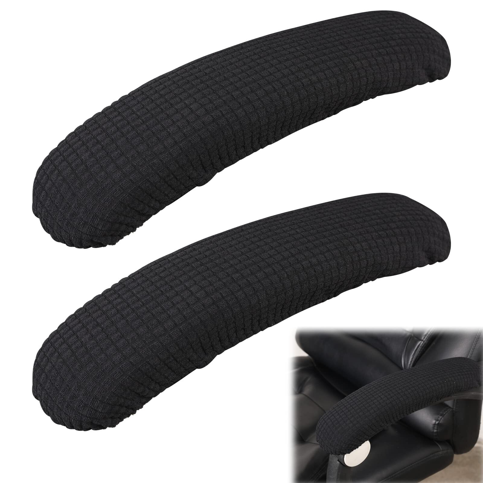 Office Chair Armrest Covers, 2Pcs Office Removable Arm Rest Covering, Elastic