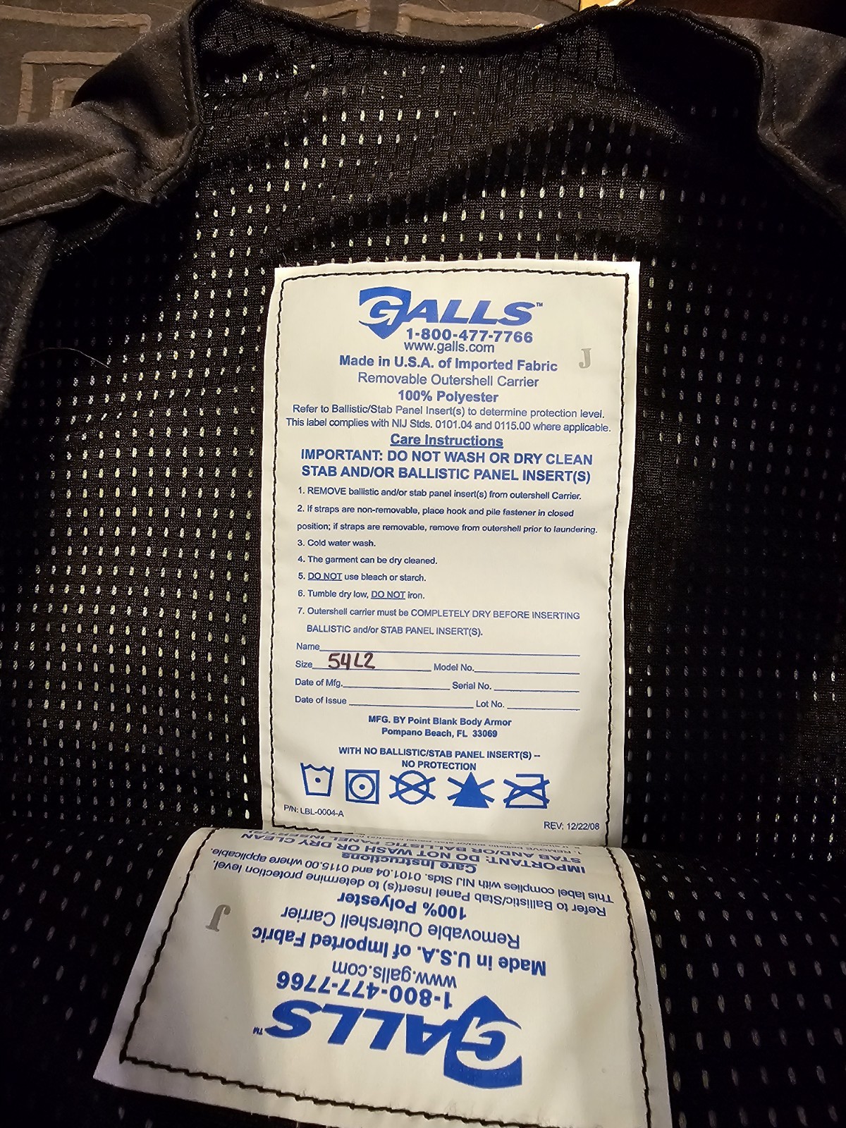 Galls body armor Level 3