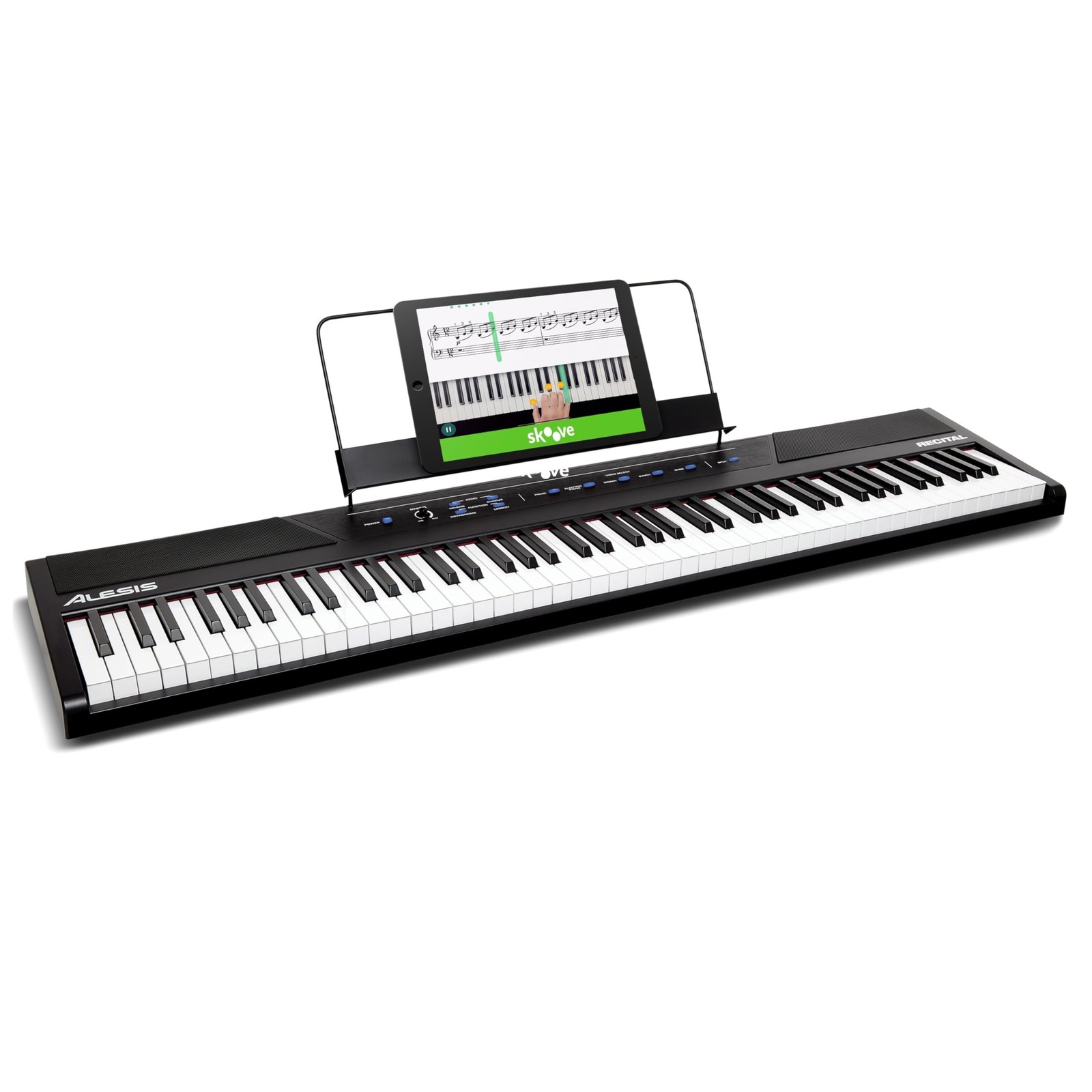 Alesis Recital - 88 Key Digital Piano Keyboard with Semi-Weighted Full, Black