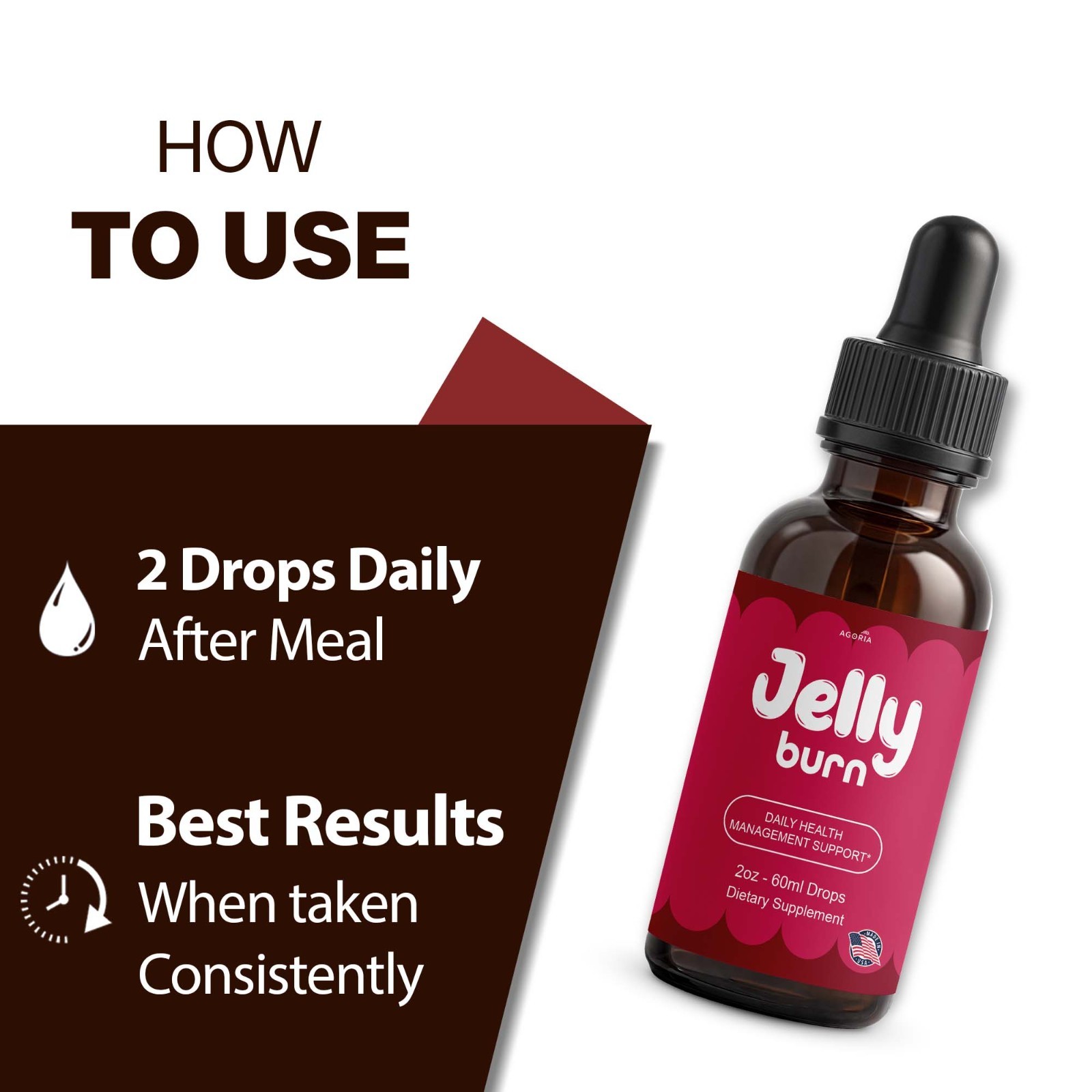 (6 Pack) Jelly Burn Advanced Weight Management Drops, JellyBurn Drops