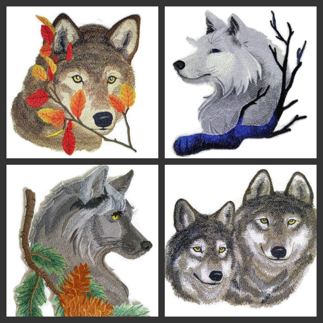 Beyond Vision CustomAnimal [ Wolf Dream Catcher ] Embroidered Iron on/Sew Patch