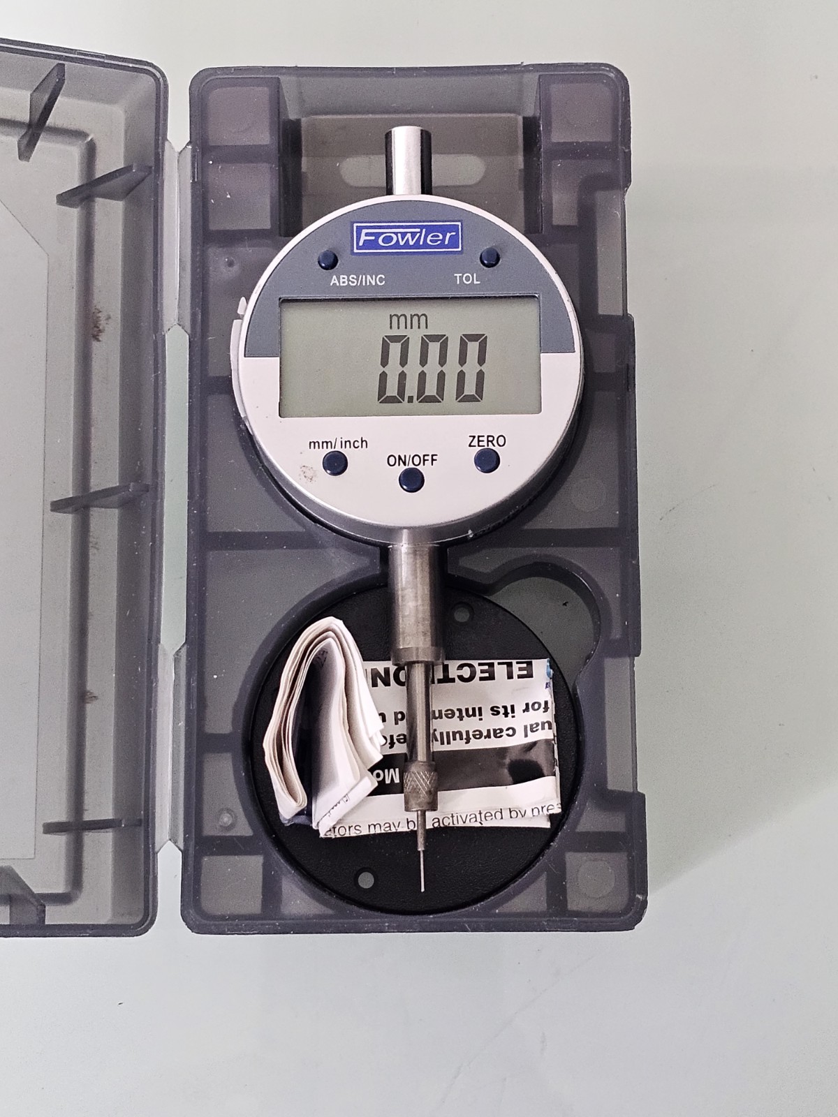 Fowler Digital Indicator Measuring Range: 0~12.7mm/0.5", 25.4mm/1.0"