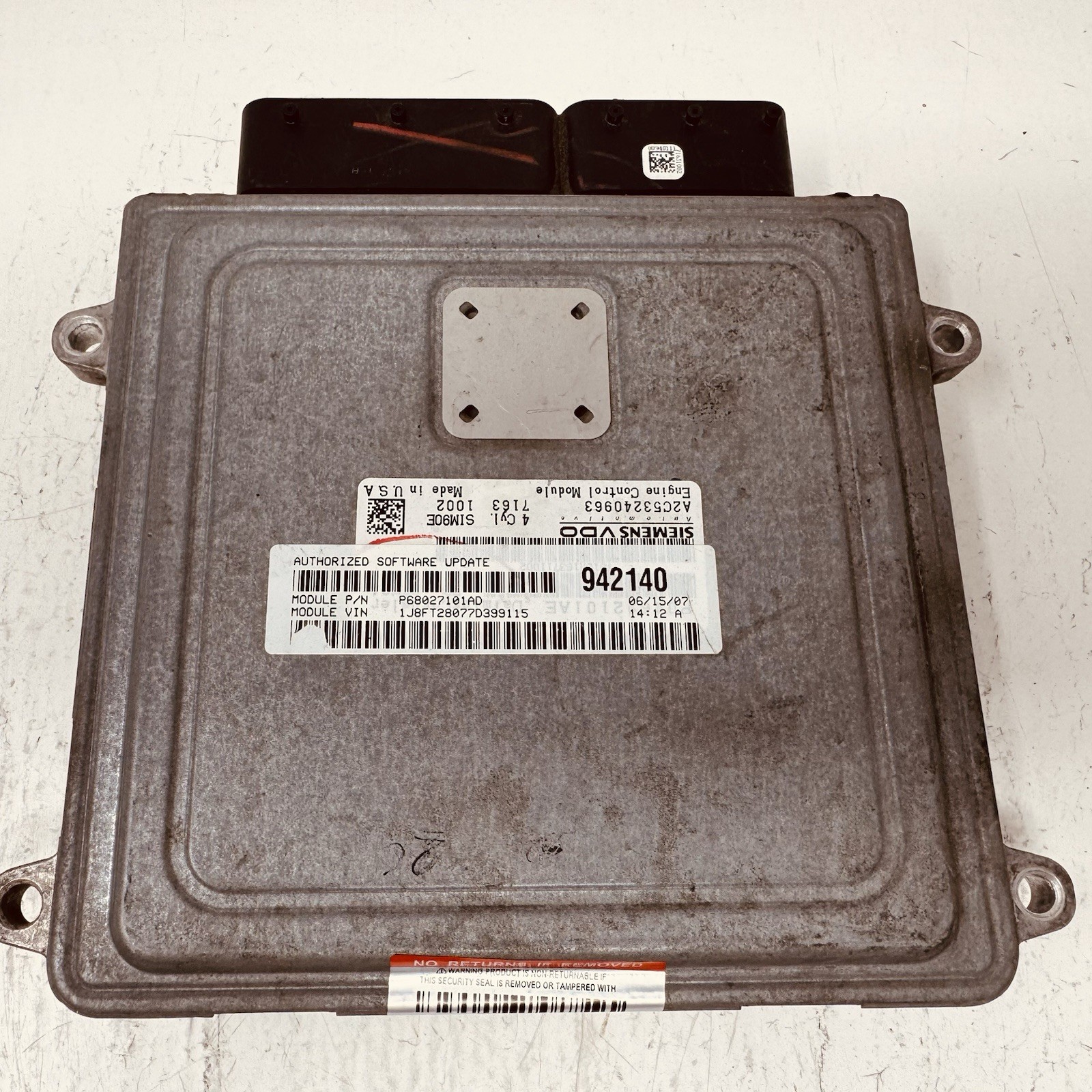 Computer VIN Programmed Plug&Play 2007 Dodge Caliber 68000136AE 1.8L PCM ECM ECU