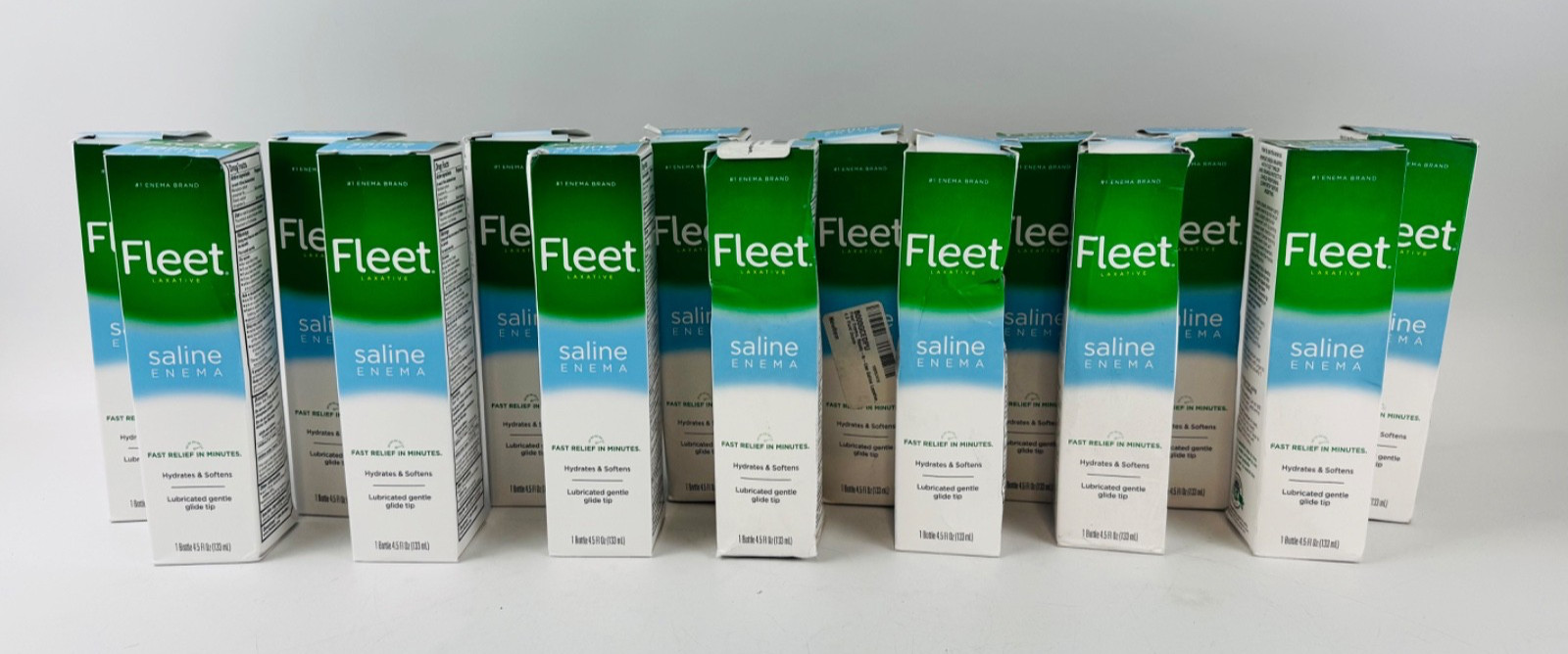 Fleet Laxative Saline Enema w/ Glide Tip - 4.5 oz Bottles - Exp 6/28 - 15 Pack
