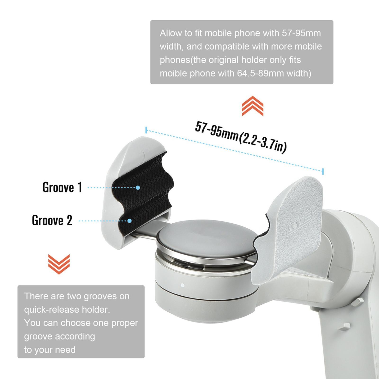 2Pack Bracket Extension Buckle Clip Mount For DJI OM 5/4 Handheld Stabilizer