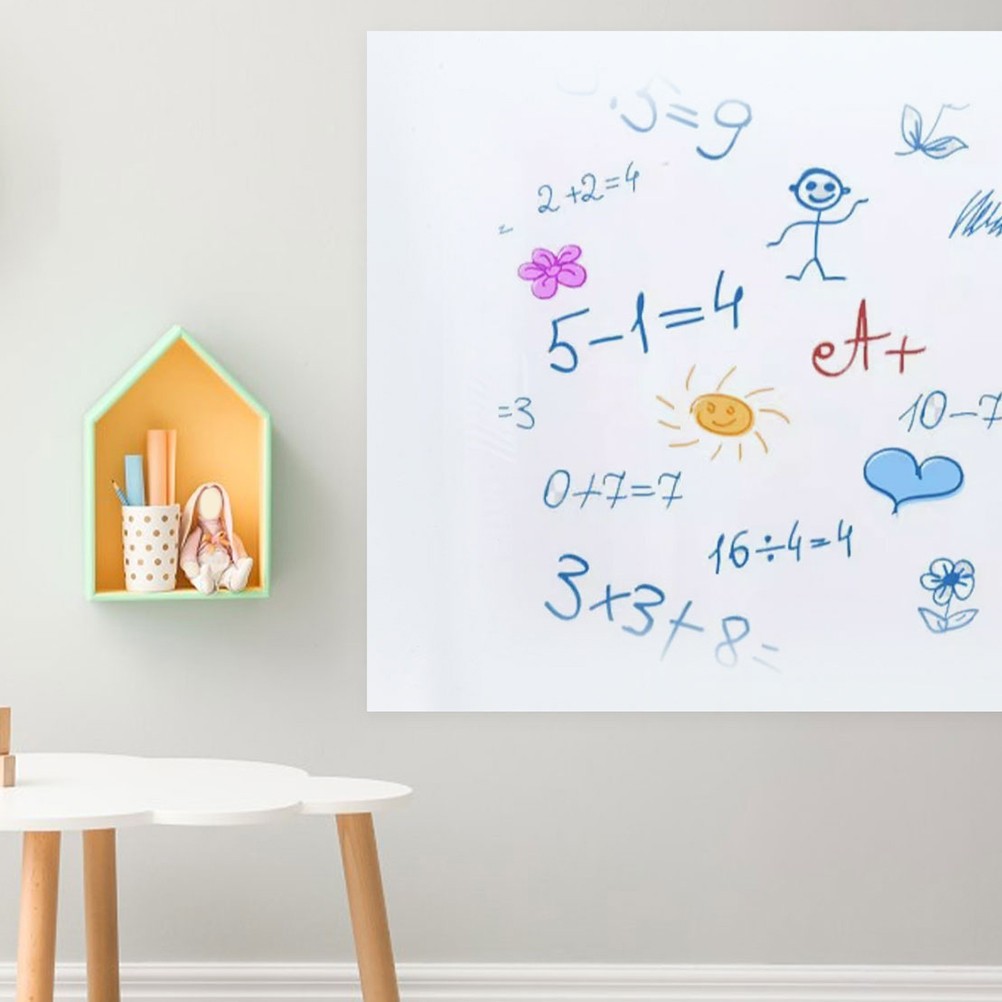 2 Pcs Dry Erase Wall Decal Whiteboard Sticker Electrostatic Board for Office