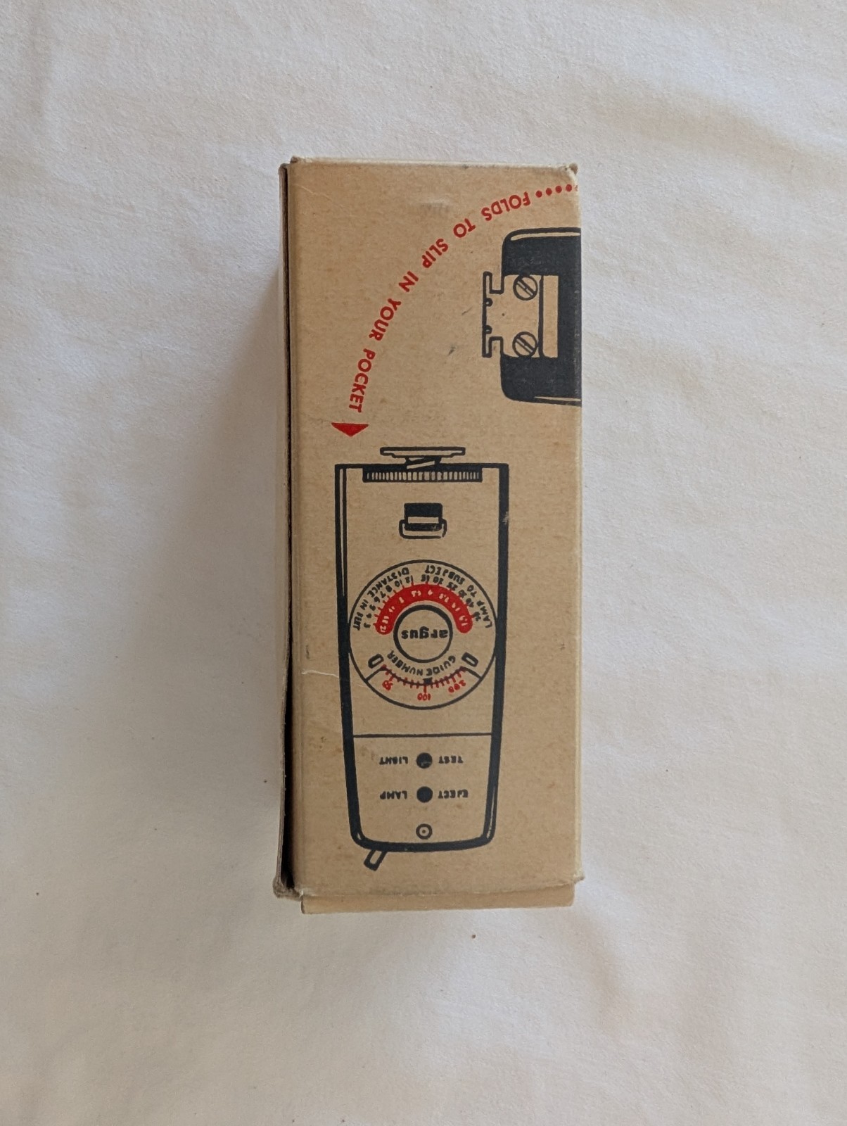 Vintage Argus Folding Flash Unit For C3 C4 V-100 Cameras w/ Original Box