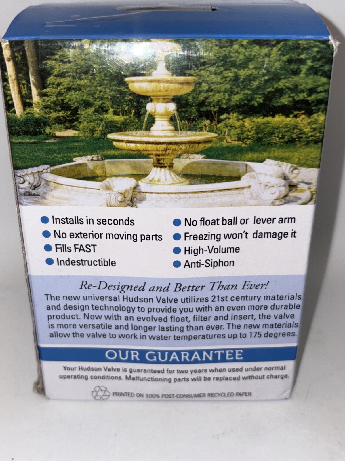 Compact Hudson Tank Valve - Nylon Resin, Easy Install for Livestock & Fountains