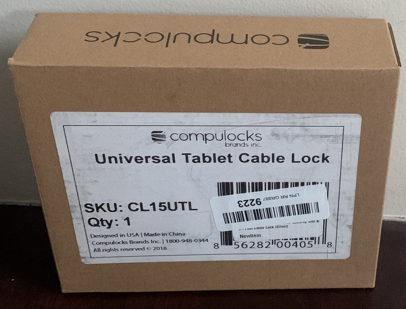 sealed box Compulocks CL15UTL Universal Tablet Cable Lock, CL15UTL