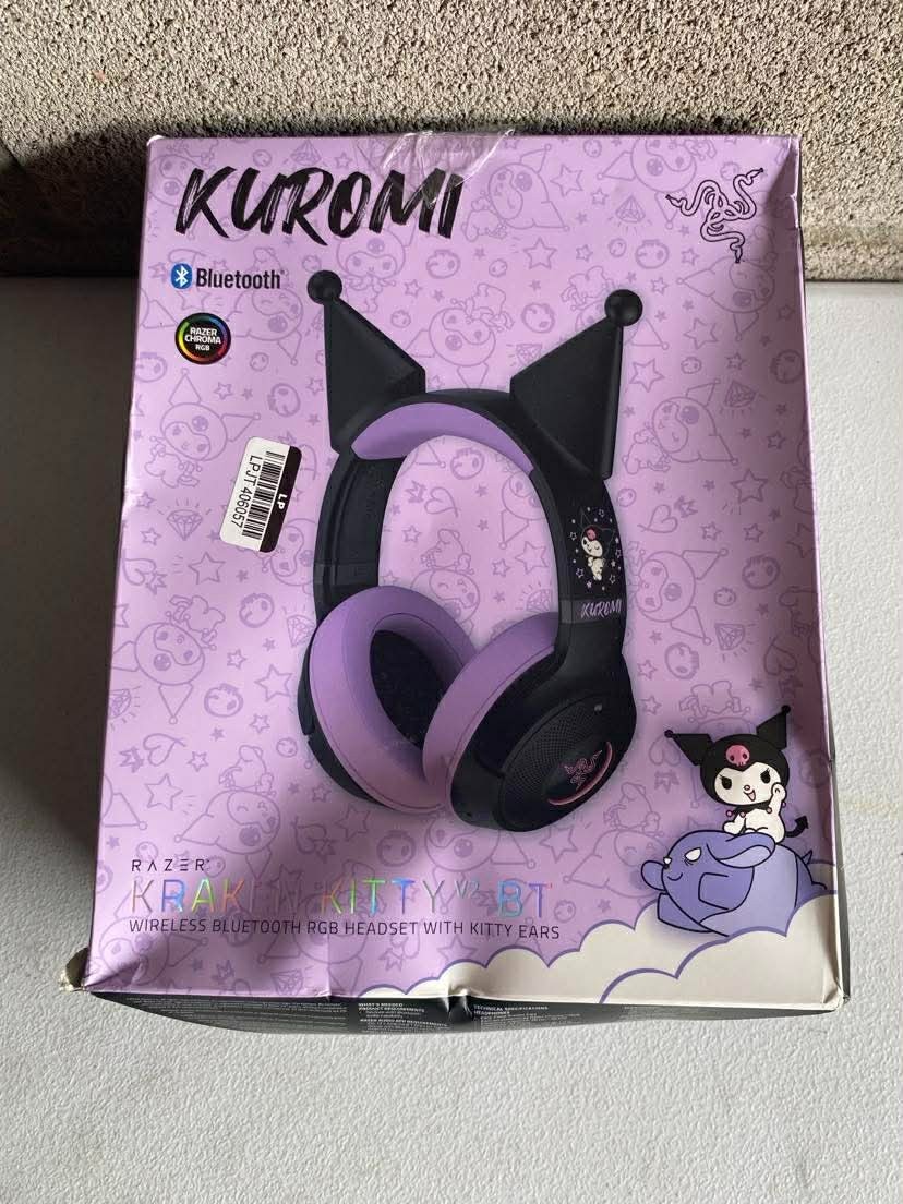 Razer Kraken Kitty V2 BT - Kuromi Edition Headset: Wireless Gaming, Mac & PC Com