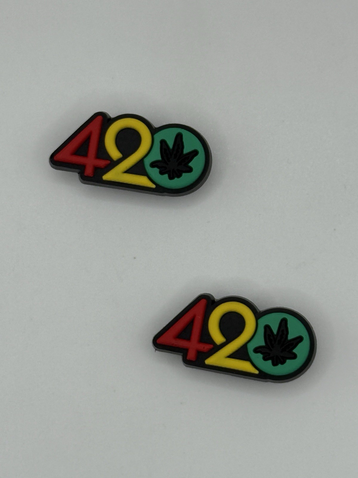 Marijuana weed green smoke Pot Cannabis 420 - 2pc Shoe Charms croc decoration