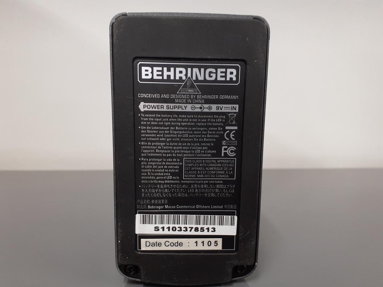 Behringer CC300 Chorus Space-C Guitar Effects Pedal Used
