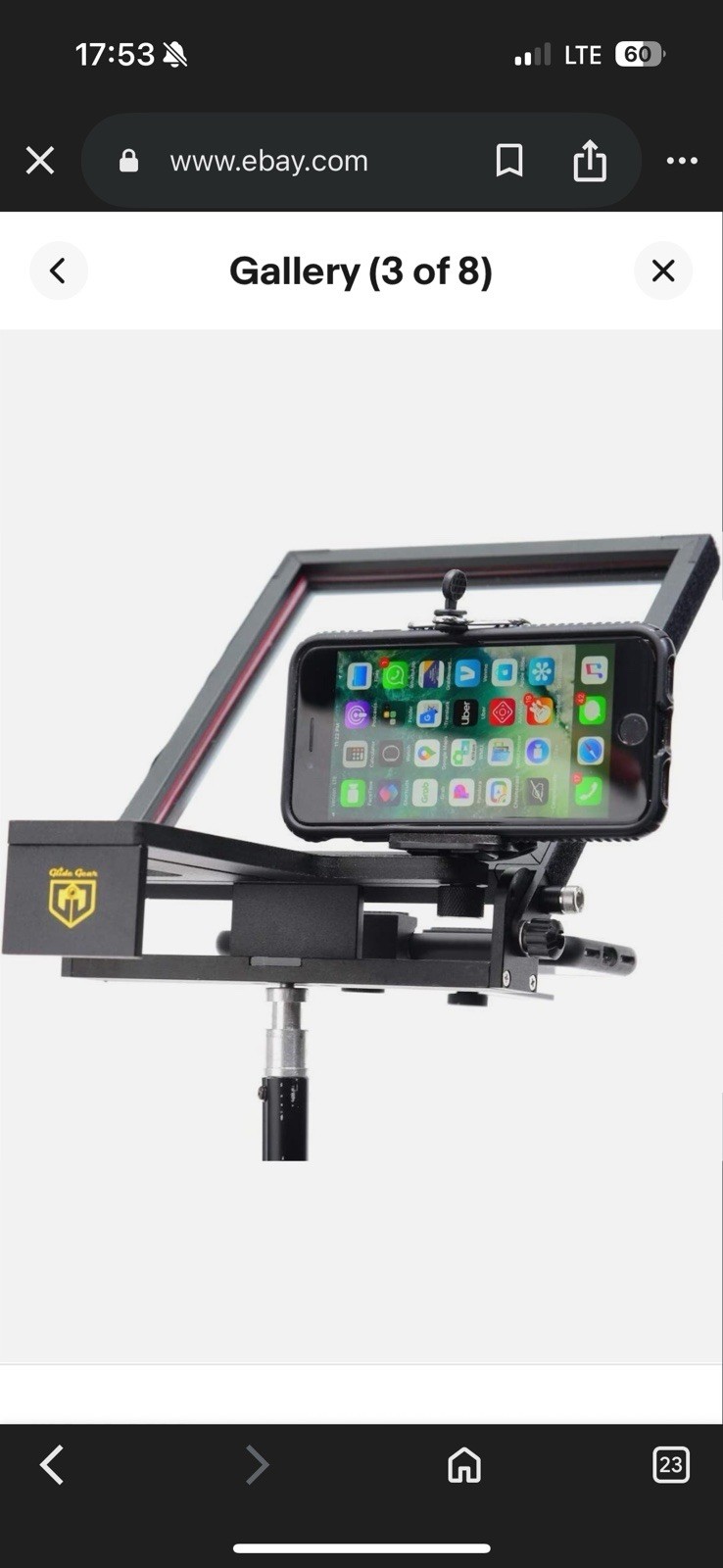 Glide Gear TMP100 Adjustable iPad/ Tablet/ Smartphone Teleprompter Opened Box