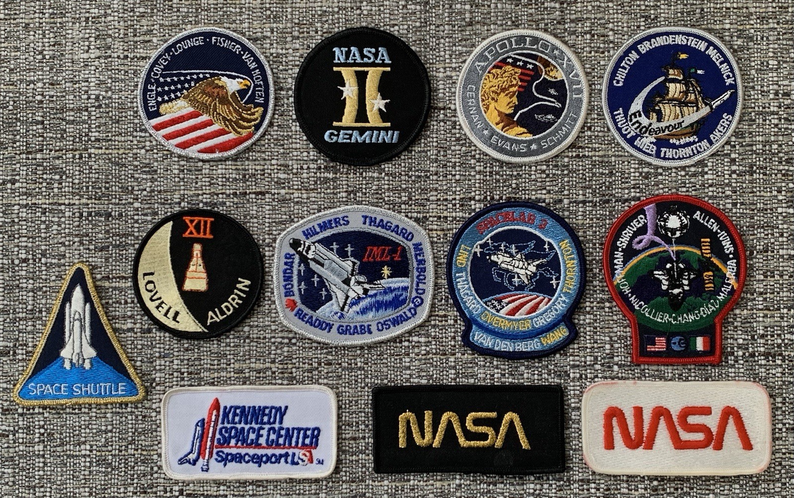 NASA Apollo Missions Astronaut Space Exploration Embroidered Patch Mix Lot of 12