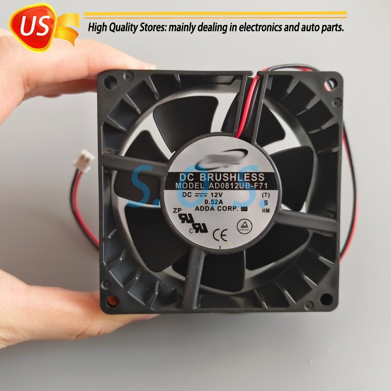 AD0812UBF71 For ADDA Double Ball Chassis Cooling Fan AD0812UB-F71 8038 12V 0.52A