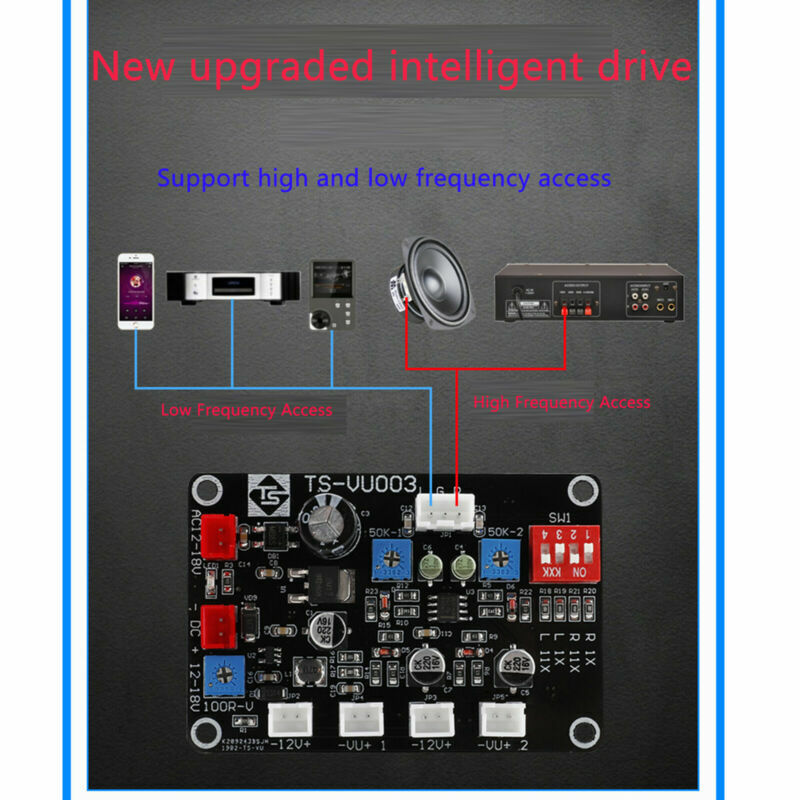 2pc TN-90A VU Meter DB Level Header Chassis Backlight with TS-VU003 Driver board
