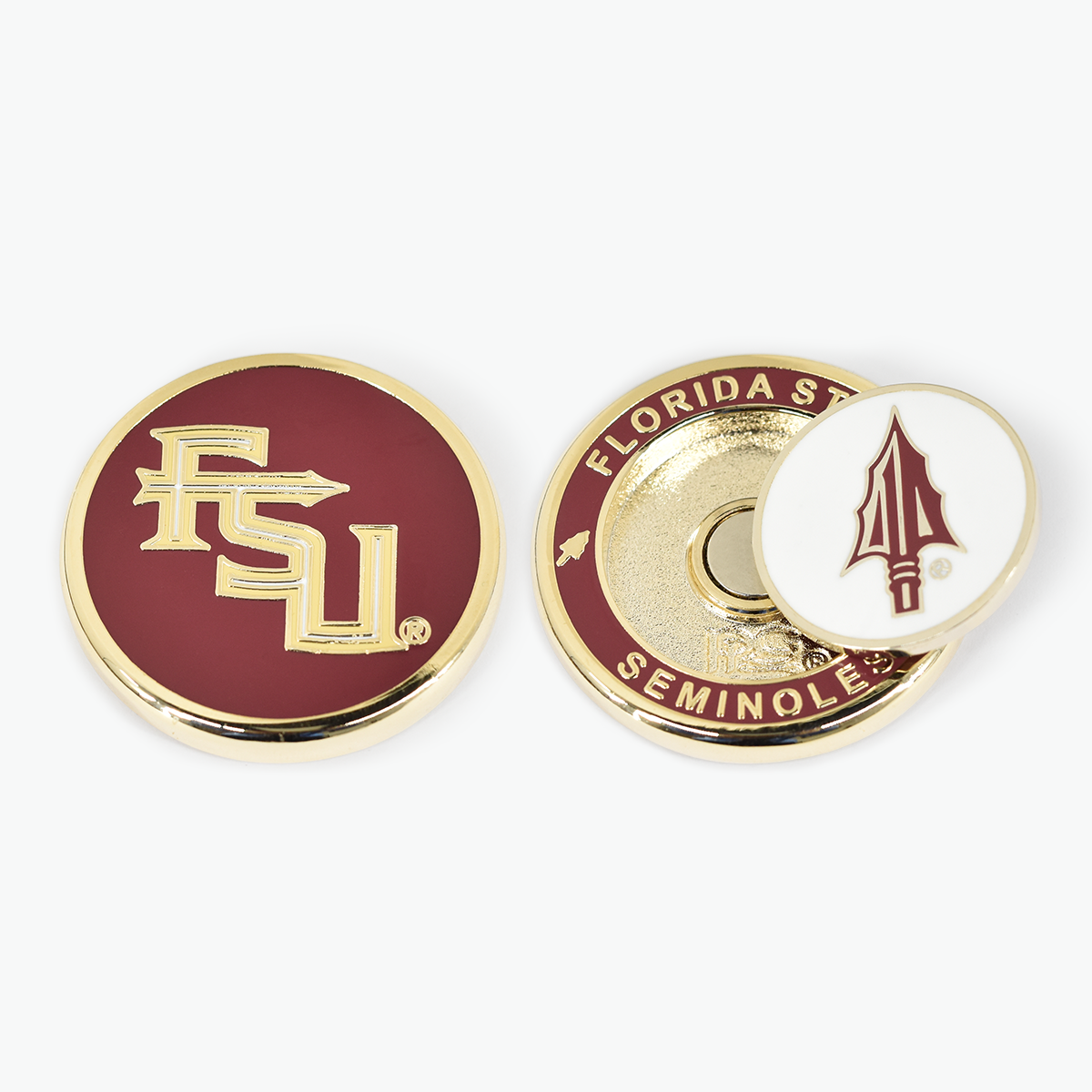 New Unbelievable FSU Florida State Seminoles Coin w removable Golf Ball Marker