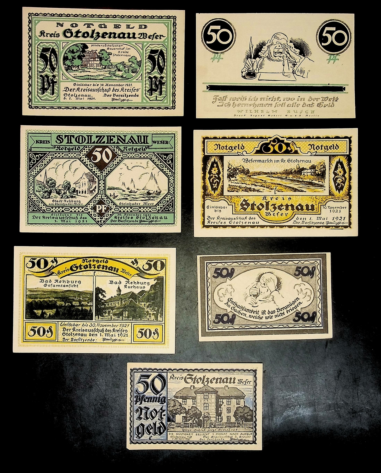 1921 Germany STOLZENAU 50 Phennig Banknote / Notgeld