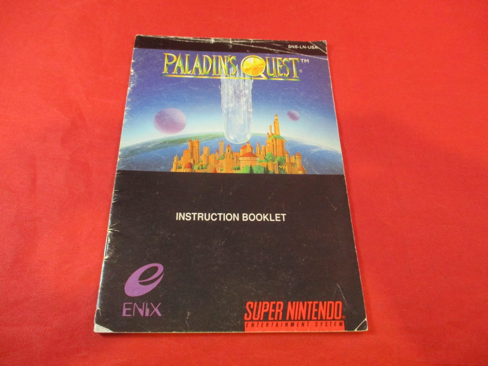 Paladin's Quest Super Nintendo SNES Instruction Manual Booklet ONLY