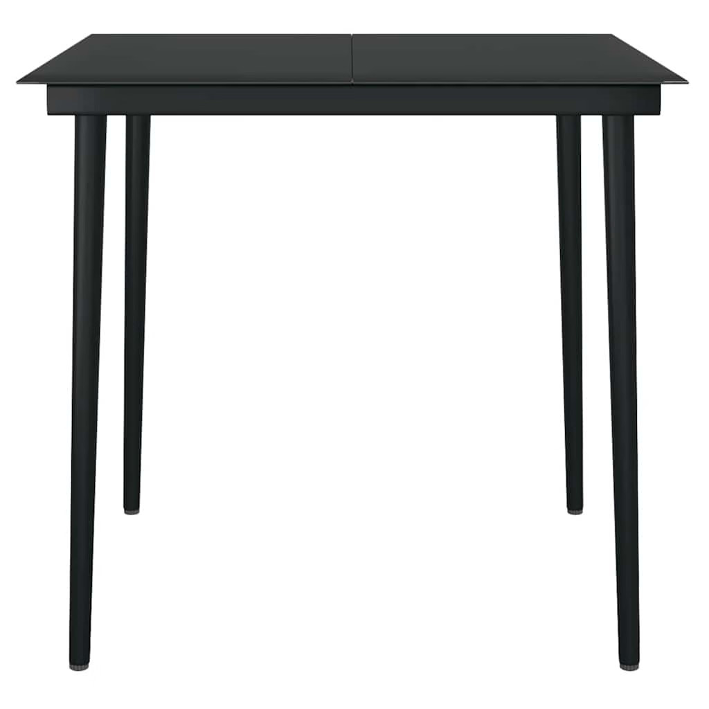 Garden Dining Set Black, Dark Grey