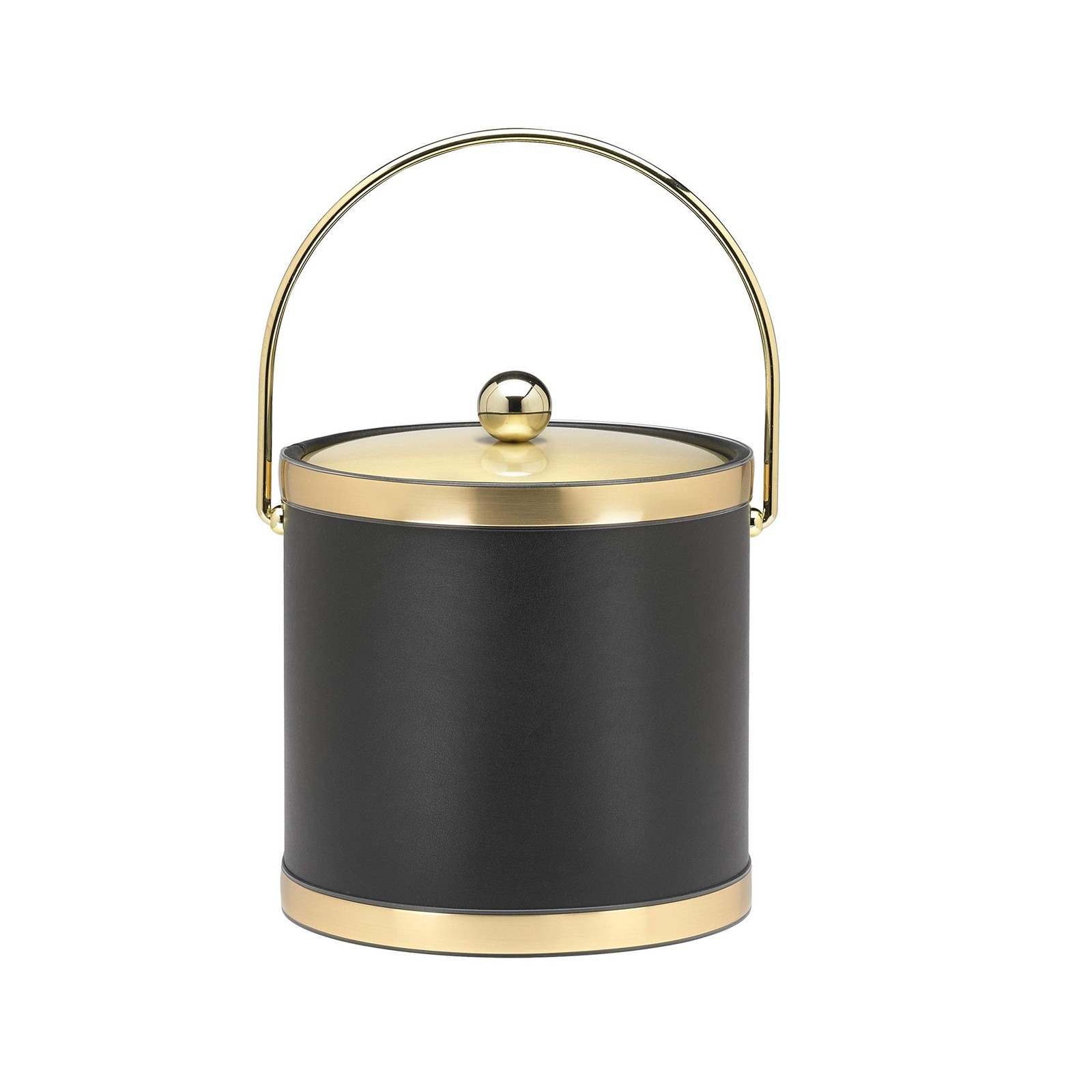 Black With Polished Brass 3 Qt