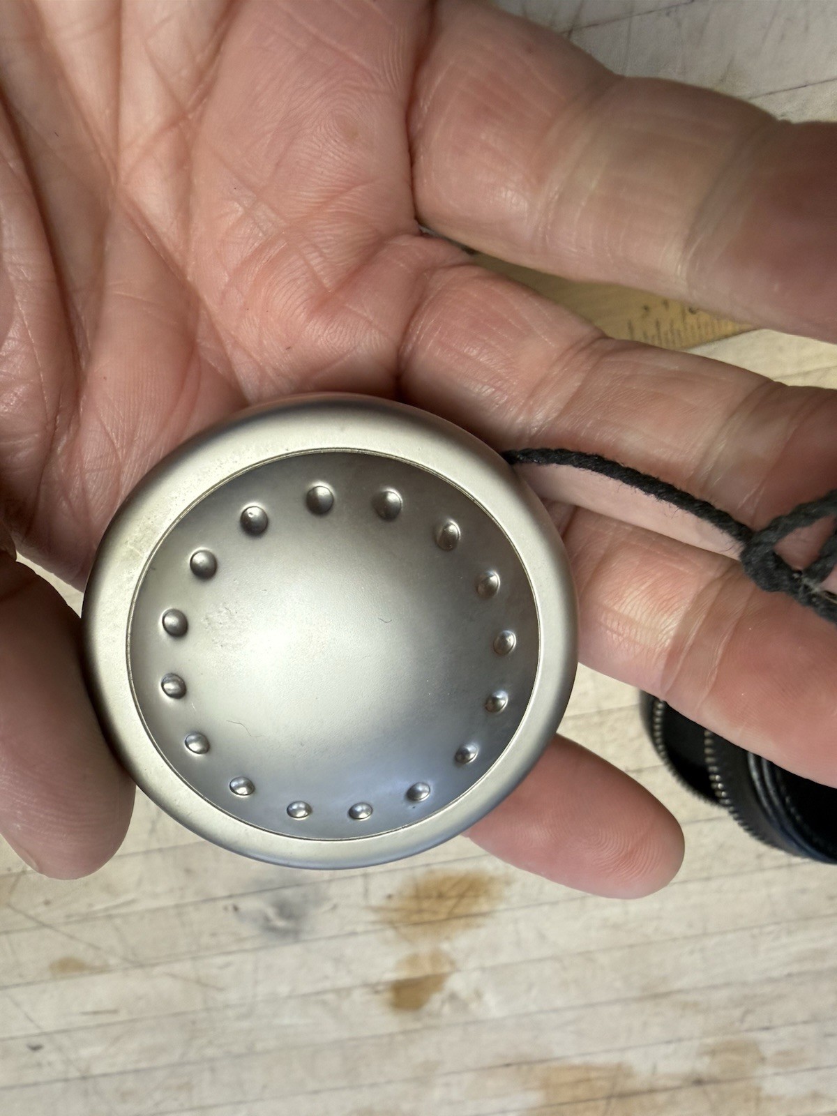 Unbranded Silver Metal Yo-yo With Case Artisan Heavy