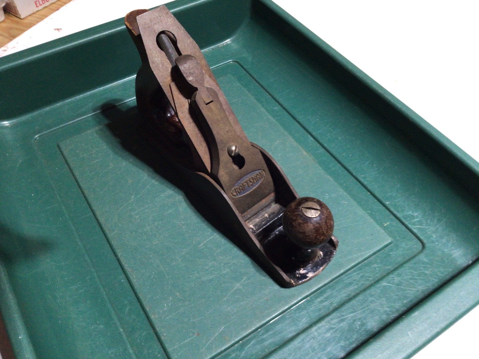 Vintage CRAFTSMAN 9”  Wood Plane Smooth Bottom Made in USA