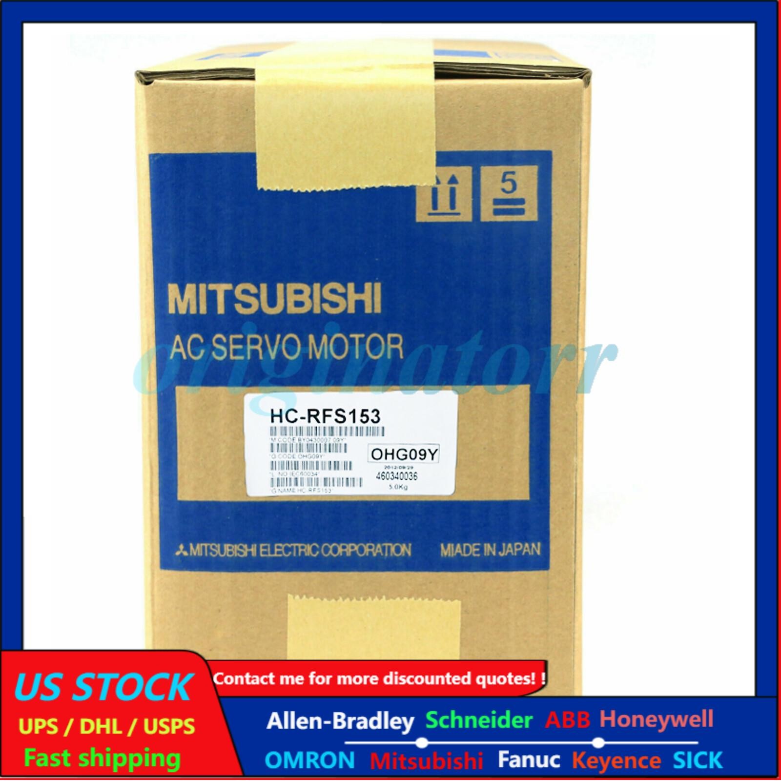 New In Box MITSUBISHI HC-RFS153 HCRFS153 AC Servo Motor USA
