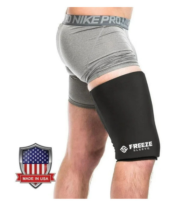 Freeze Sleeve Cold Therapy Compression Sleeve Black Medium Knee Elbow Wrist