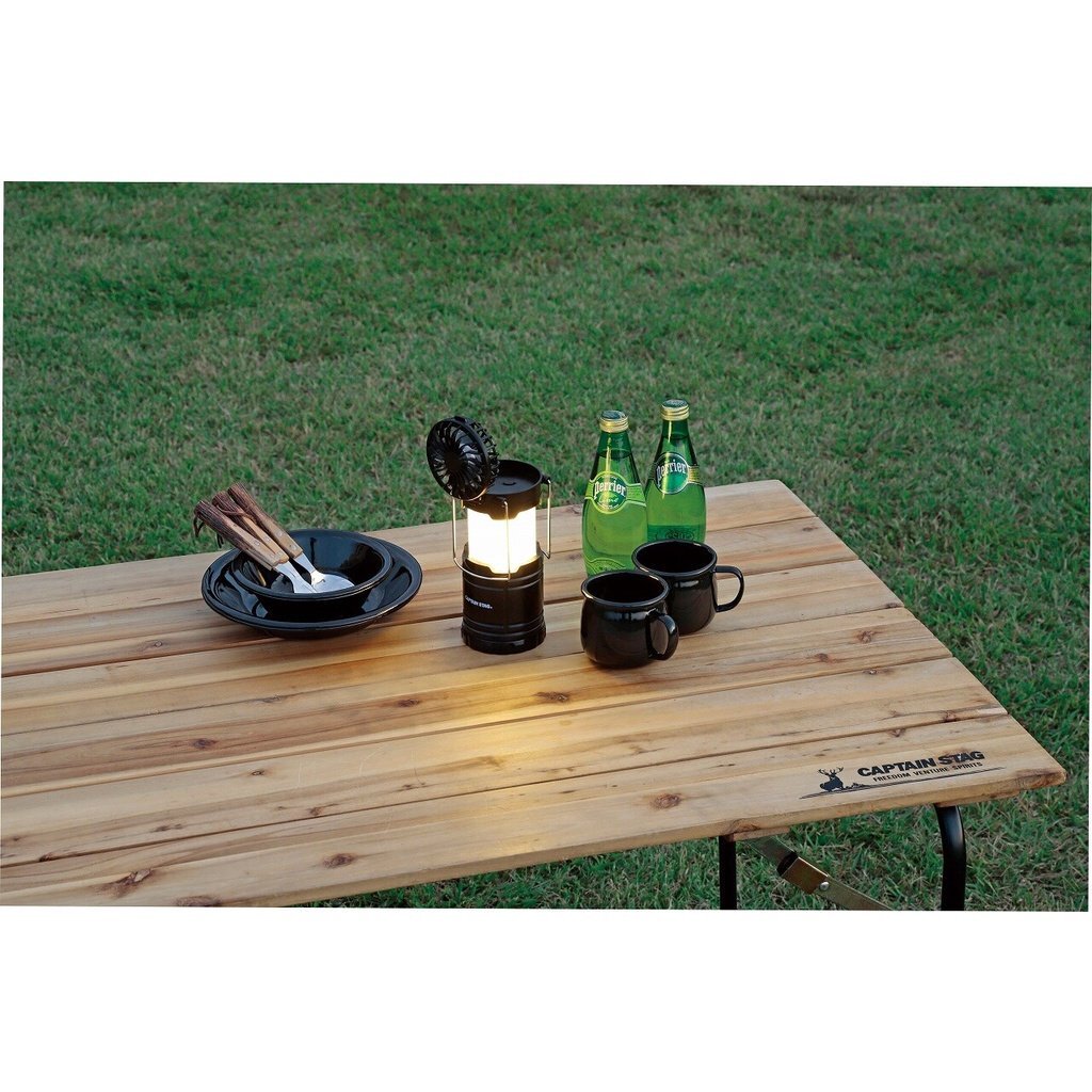 CAPTAIN STAG Camping Light & Fan Lantern Portable Picnic Hiking Outdoor Japan