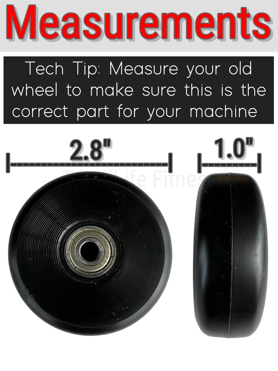 2 x Replacement Ramp Wheel Roller Merit 710e Elliptical (PAIR)