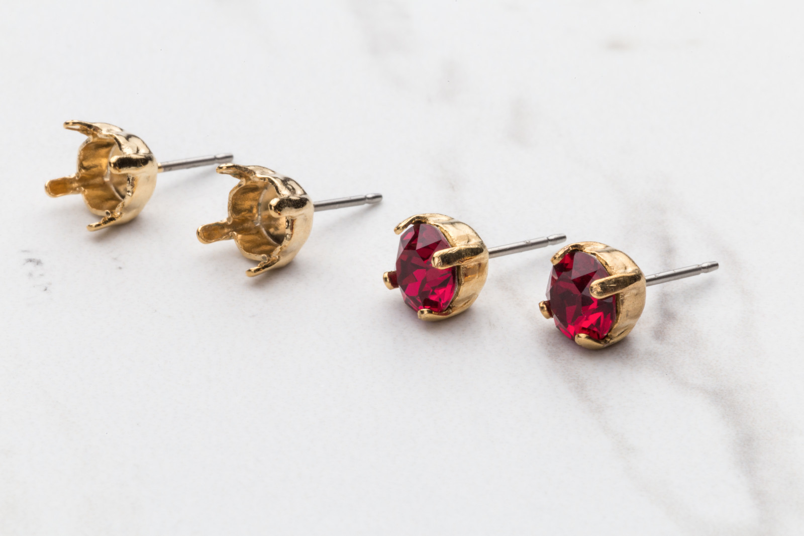 6mm | Classic Stud DIY Earring Bases | (EE 1)