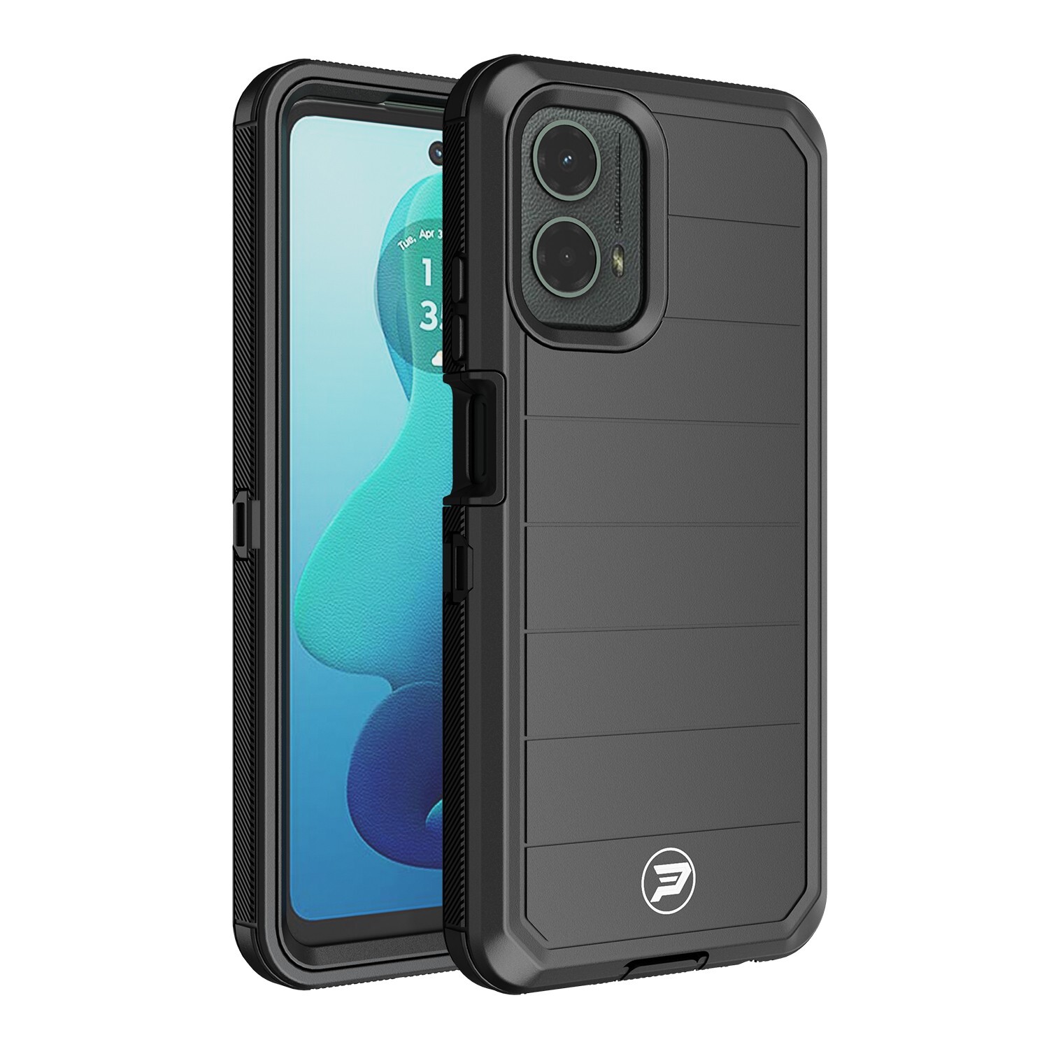 for Motorola Moto G 5G (2024) Rugged Triple Layer TPU/PC Lined Case