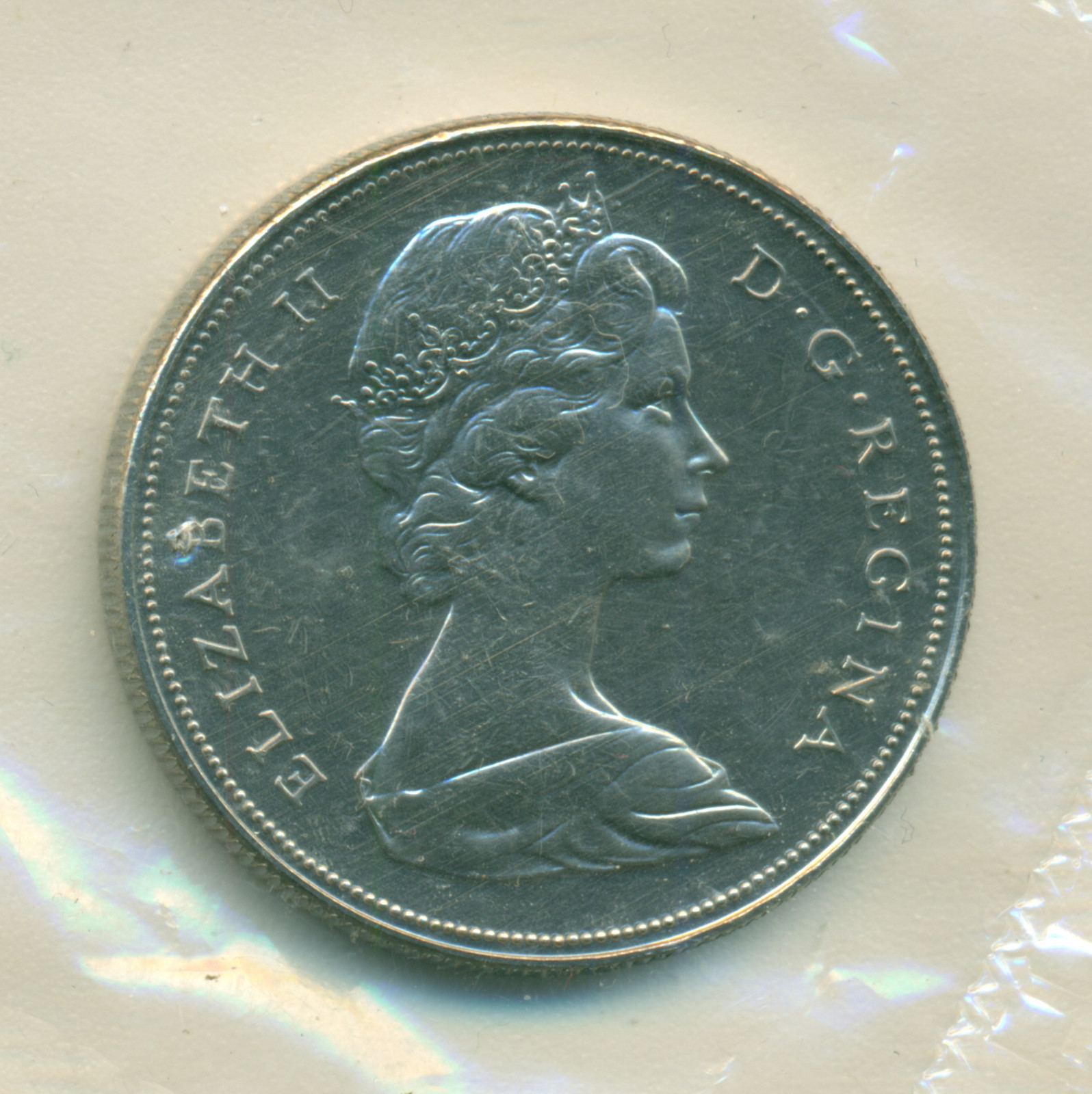 1968 CANADA DOLLAR BRILLIANT UNCIRCULATED IN ORIGINAL MINT CELLO, GREAT PRICE!