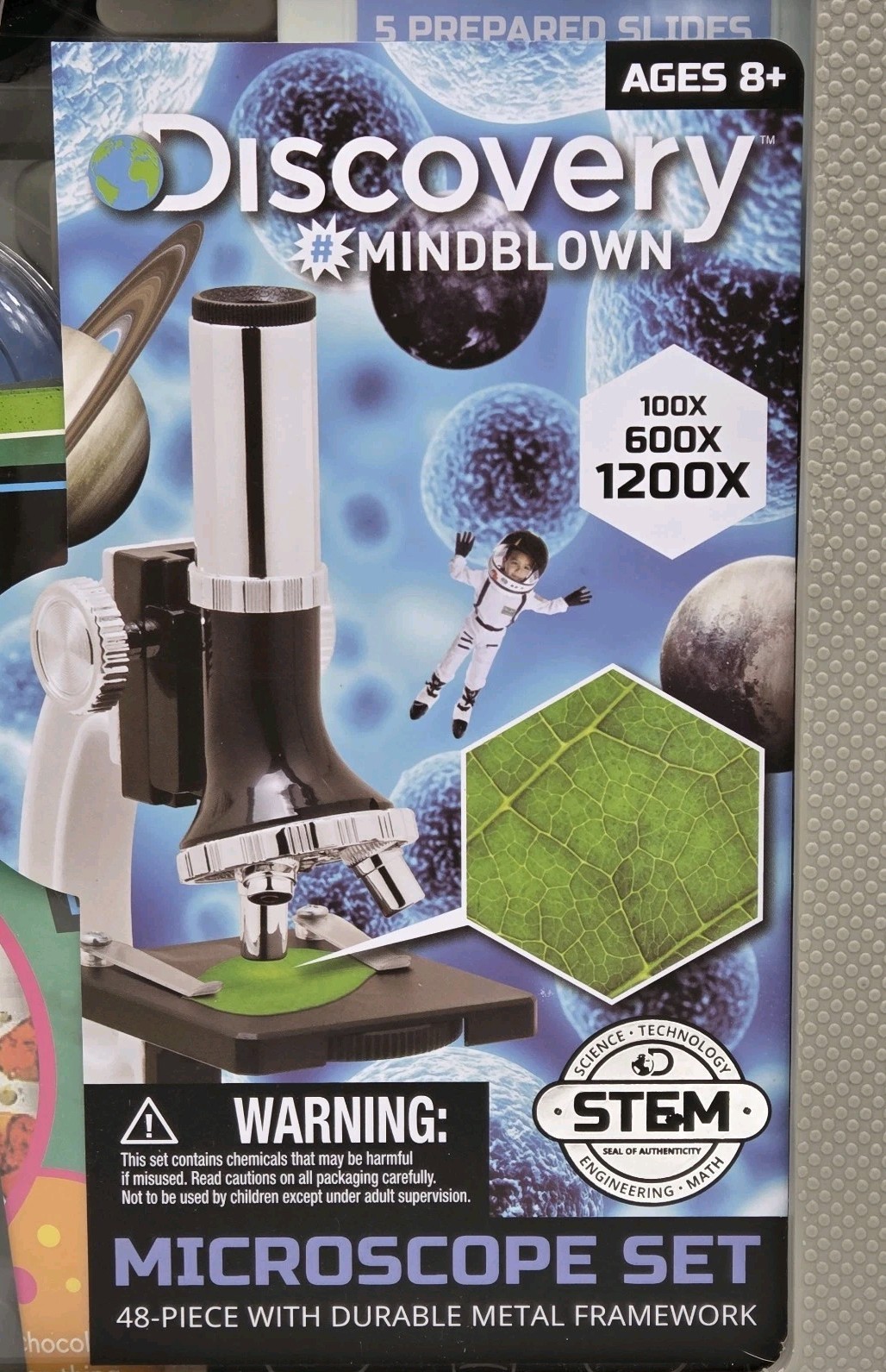 Discovery #Mindblown Microscope Set 48-Piece with Durable Metal Framework Case