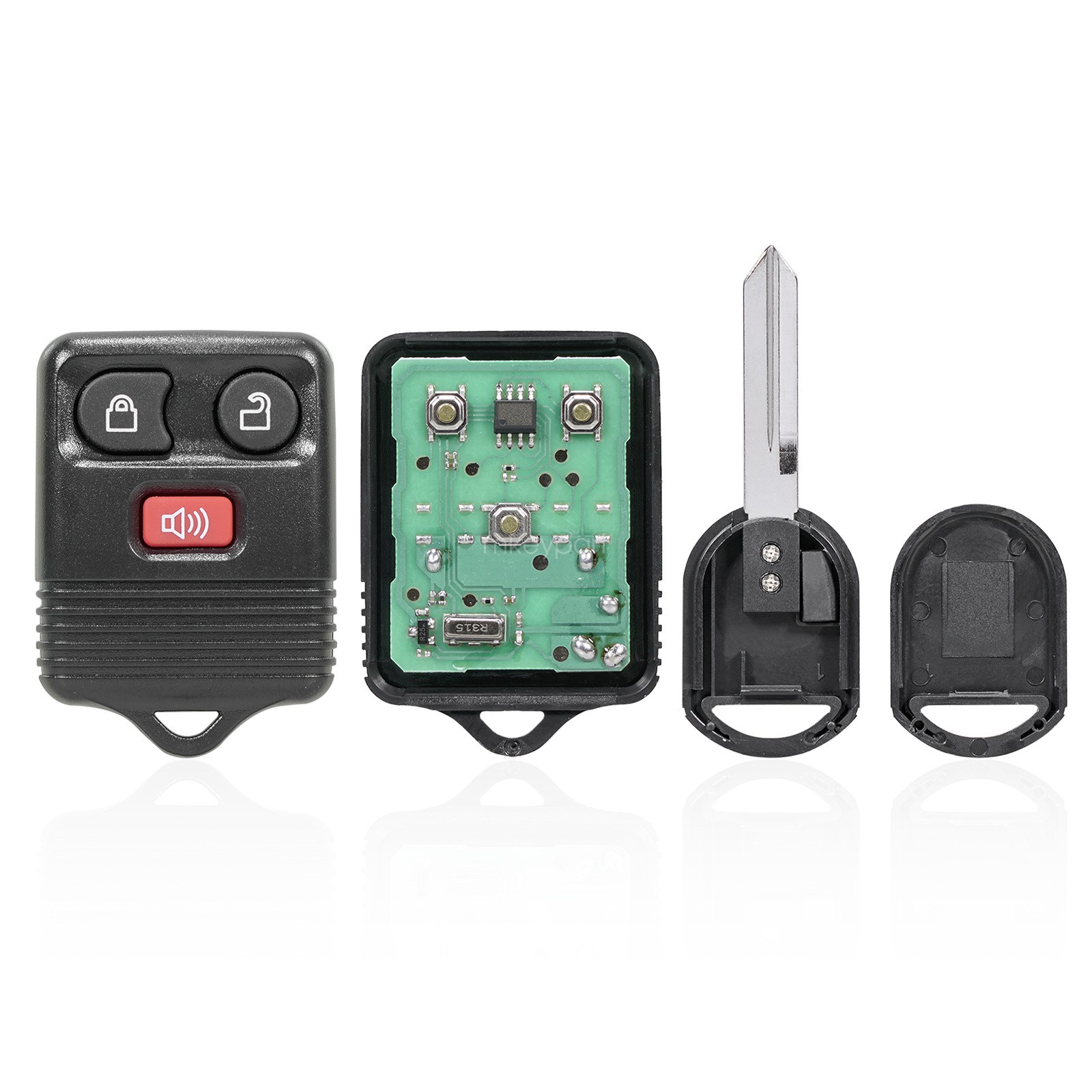 2 For 2001 -2010 Ford Explorer Sport Trac Keyless Remote Fob + 4D63 Chip Key