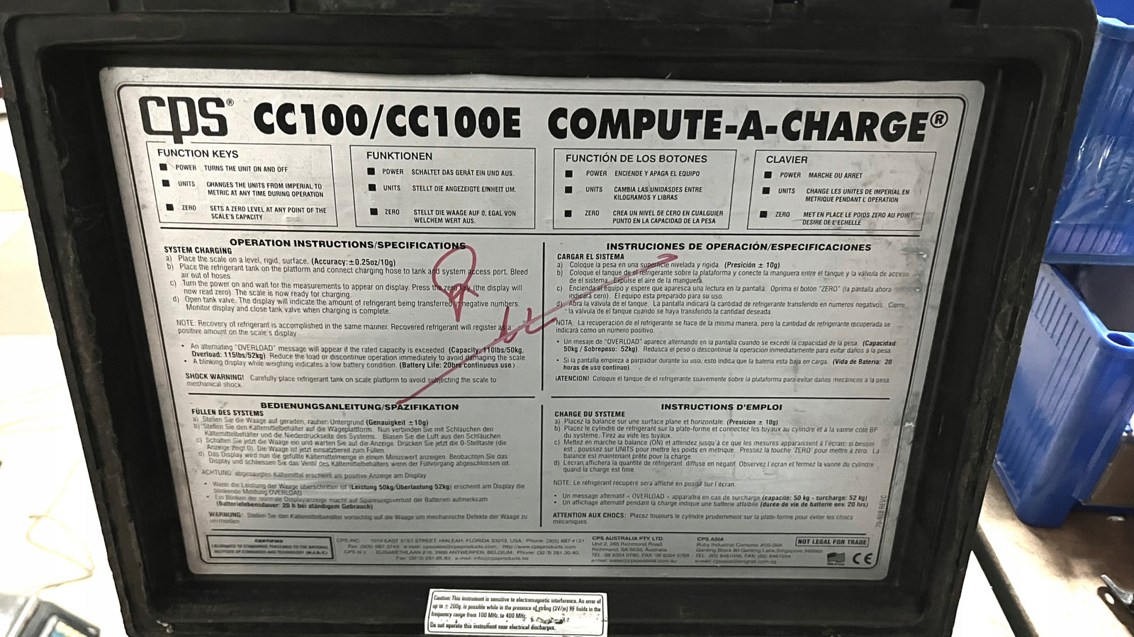 CPS CC100 CC100E COMPUTE-A-CHARGE