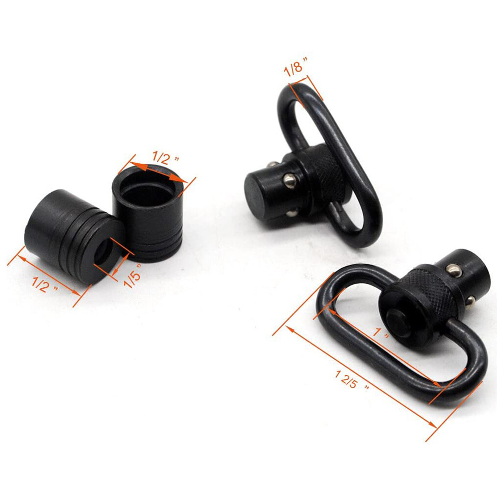 1 Pair Push Button Quick Detach/Release Rifle Sling Swivels Mount Base-Xmas Gift